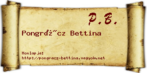Pongrácz Bettina névjegykártya