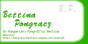 bettina pongracz business card